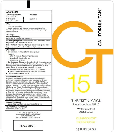California TanBROAD SPECTRUM SPF 15 포장