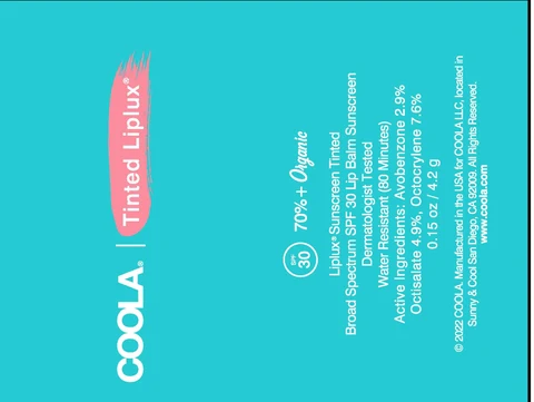 COOLA Classic Liplux Lip Balm SPF 30 Tinted packaging