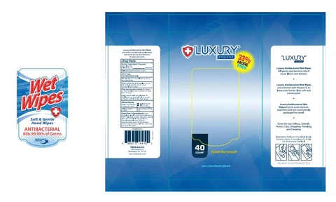 Antibacterial Wet Wipes 포장