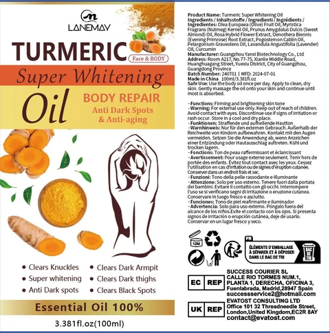 Turmeric Super Whitening Oil 포장