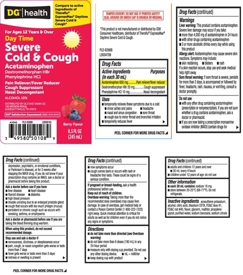 Severe Cold and Cough ReliefDaytime 포장