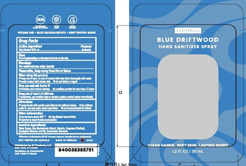 Scentfull Hand SanitizerBlue Driftwood 포장