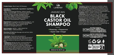 Black Castor OilShampoo 포장