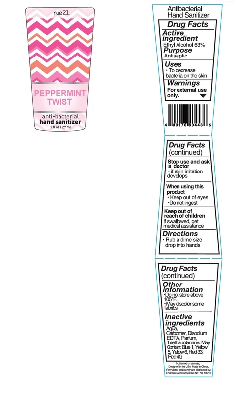 RUE21 Peppermint Twist Antibacterial Hand Sanitizer 포장
