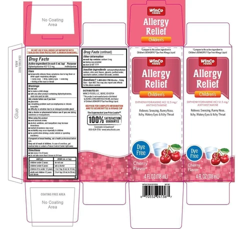 Childrens Allergy Relief Dye Free Cherry packaging