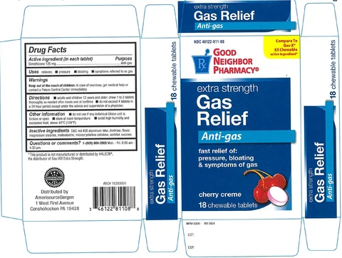extra strength Gas Relief cherry creme packaging