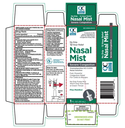 Quality Choice Nasal Mist Severe Congestion 포장