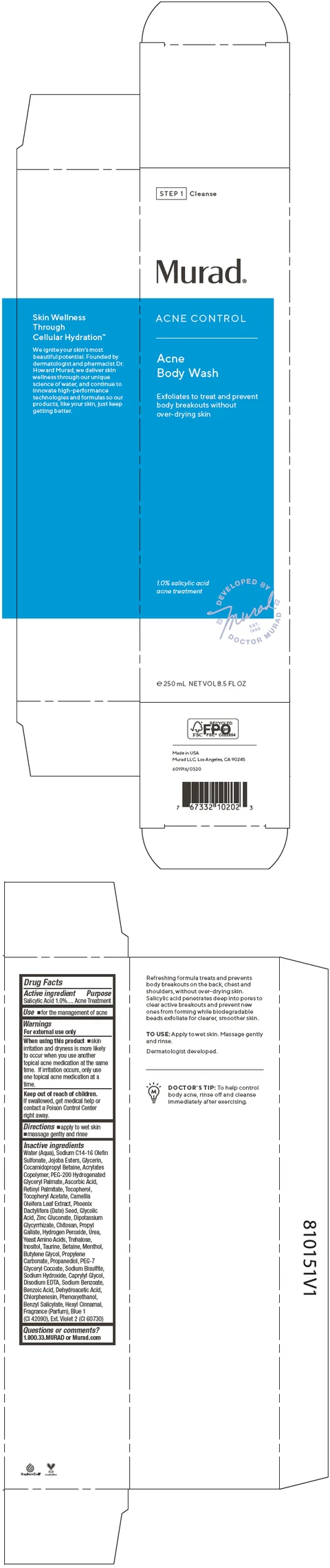 Acne Control Acne Body Wash packaging