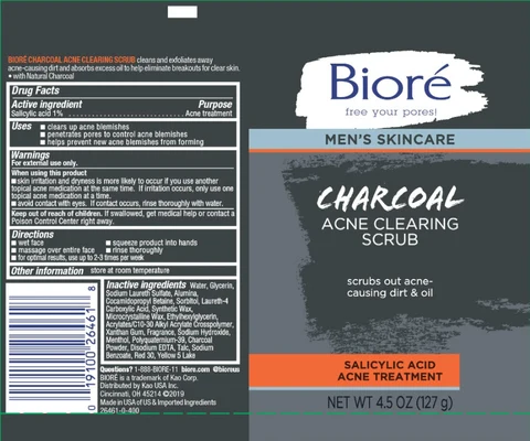 BioreMens Charcoal Acne Scrub 포장