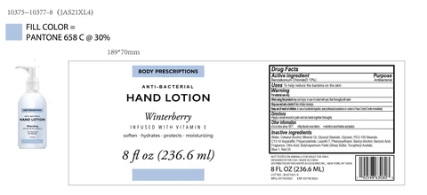 BODY PRESCRIPTIONS INFUSED WITH VITAMIN E Winterberry ANTIBACTERIAL HAND 포장
