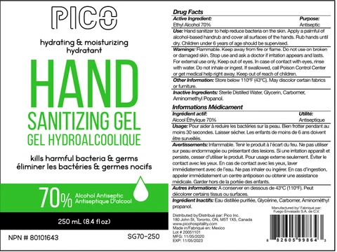 Hand Sanitizer packaging