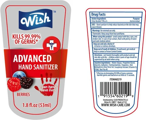 Wish advanced hand sanitizer01 packaging