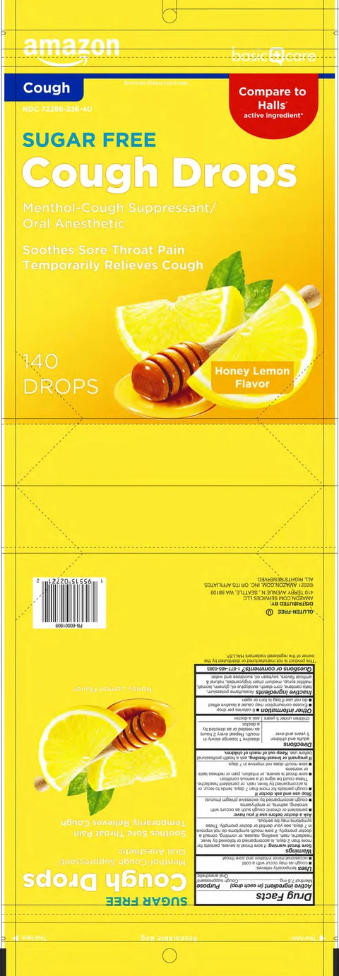 Basic Care SF Honey Lemon Cough Drops 포장