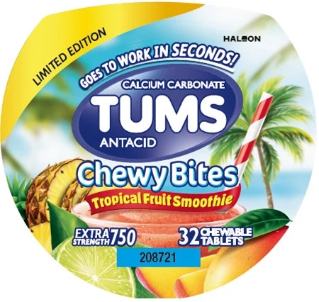 Tums Chewy Bites Tropical Fruit Smoothie 포장