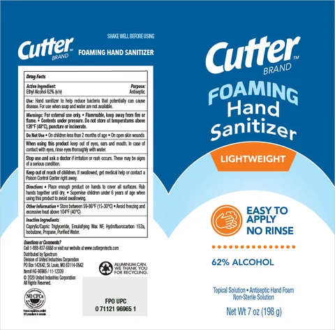 Cutter Brand Foaming Hand Sanitizer 포장