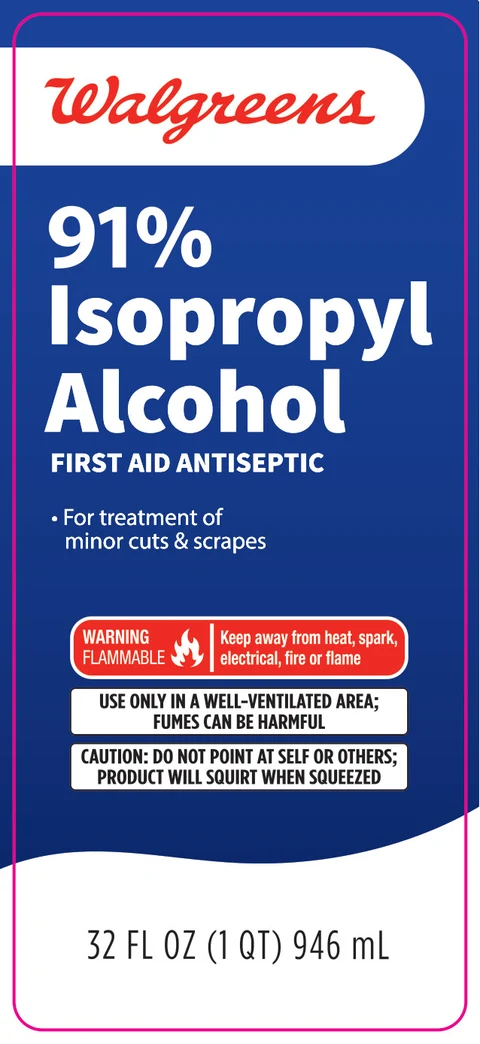Walgreens 91% Isopropyl Alcohol 포장