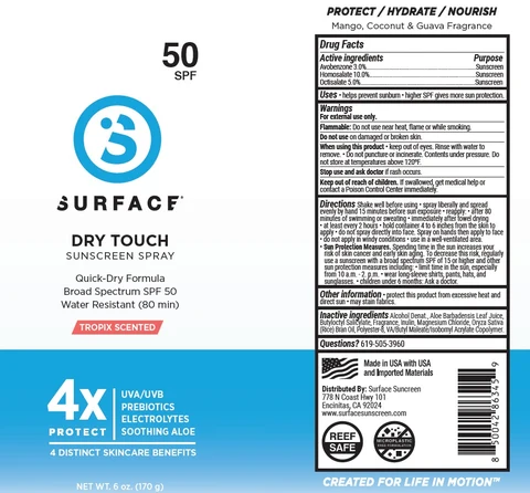 SPF 50 Dry Tropix with fragrance 포장