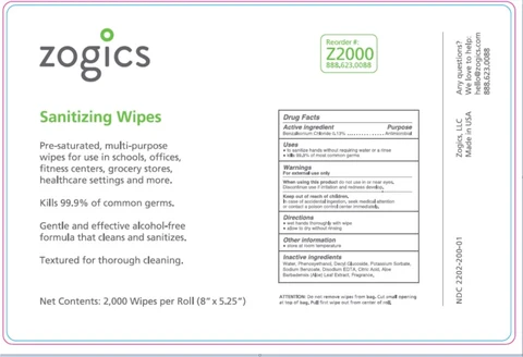Sanitizing Wipes 포장