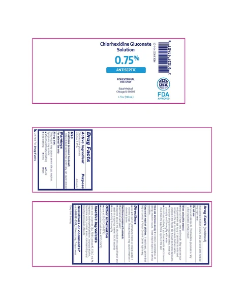 Chlorhexidine Gluconate Solution 0.75% Antiseptic packaging