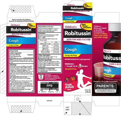 Childrens Robitussin Cough Long-Acting packaging