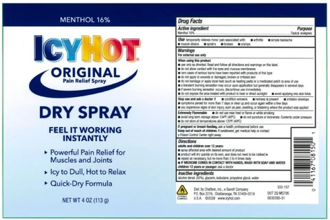 Icy Hot Dry 포장