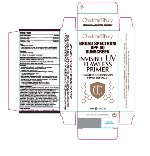 CHARLOTTE TILBURY Broad Spectrum SPF 50 Sunscreen Invisible UV Flawless Primer 포장