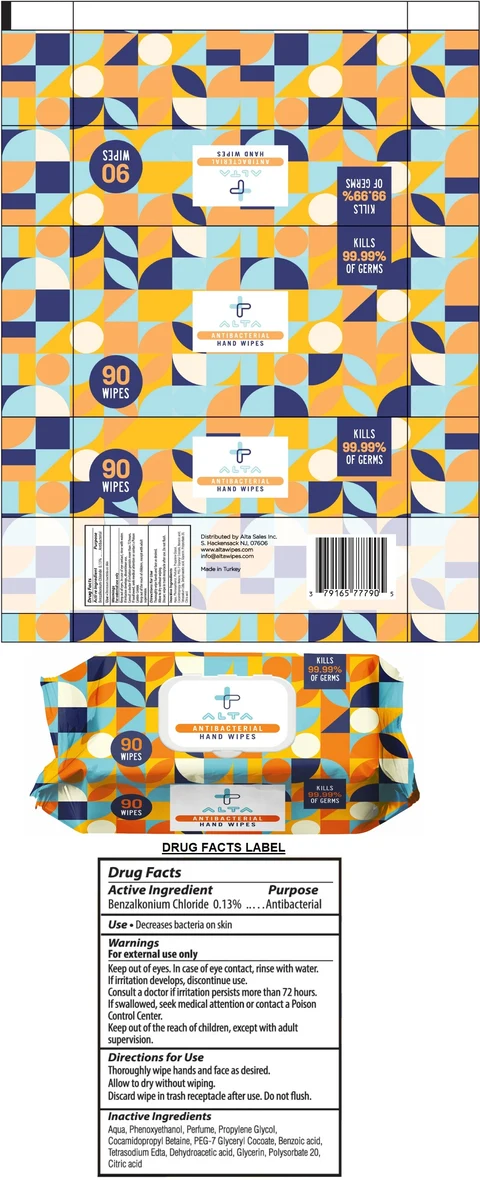 ALTA ANTIBACTERIAL HAND WIPES 포장
