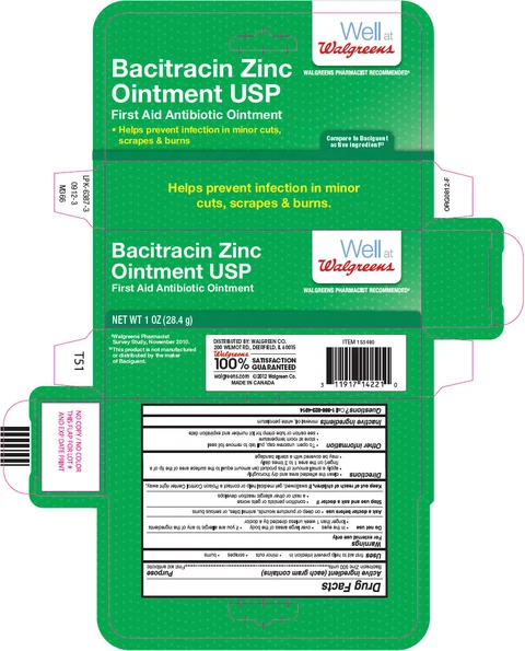 Walgreens Bacitracin Zinc packaging