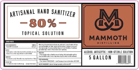 Hand Sanitizer packaging