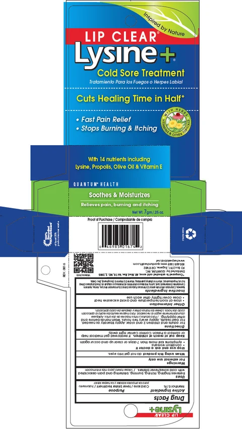 Lip Clear Lysine Plus packaging