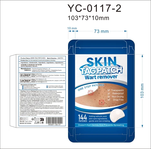 Skin tag patches packaging