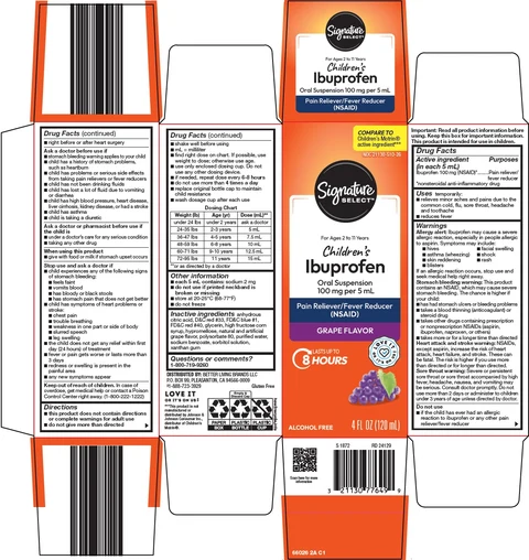 Childrens Ibuprofen packaging