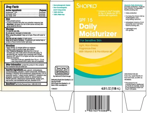 ShopKo Absolute Daily Moisturizer SPF15 Sensitive Skin 포장