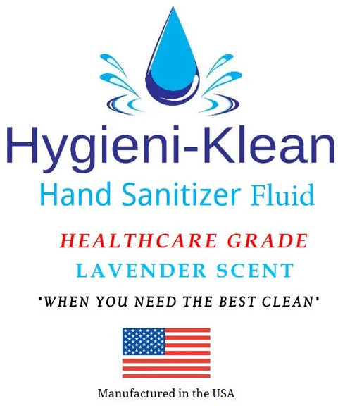 Hygieni-Klean Hand Sanitizer Fluid Healthcare Grade Lavender 포장