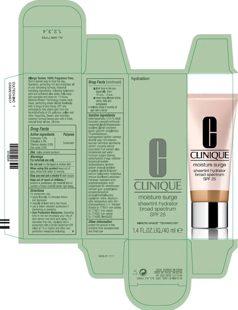MOISTURE SURGE SHEERTINT HYDRATOR BROAD SPECTRUM SPF 25 packaging
