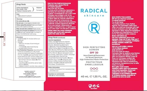 RADICAL SKINCARE SKIN PERFECTING SCREEN SPF 30 포장