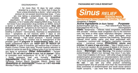 Sinus Relief Headache Nasal 포장