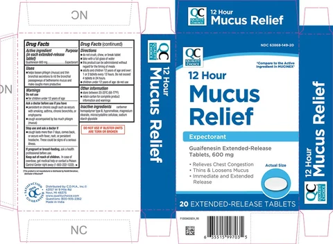 12 Hour Mucus Relief 포장