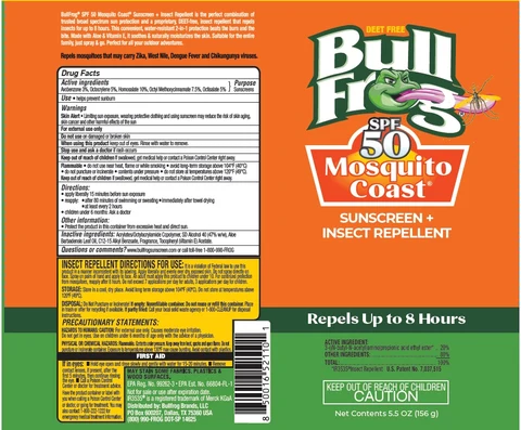 Sunscreen and insect repellentBull frog 포장