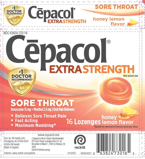 CepacolExtra Strength Sore Throat honey lemon 포장