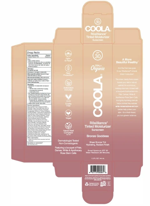 COOLA Rosilliance Mineral Tinted Face Moisturizer SPF 30 Bronze Goddess packaging