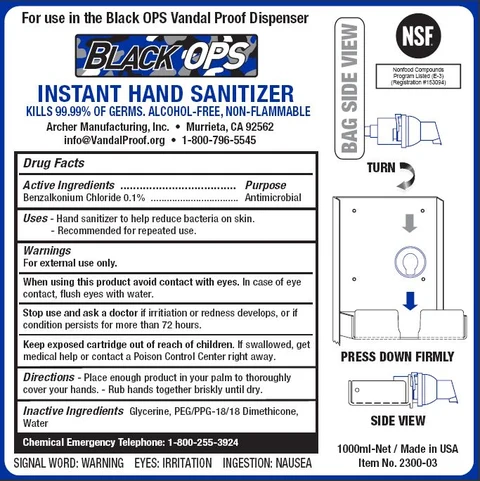 BLACK OPS INSTANT HAND SANITIZER 포장