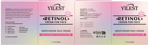 Retinol cream for face moisturizer face cream packaging