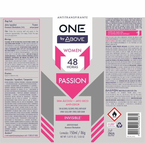 ANTIPERSPIRANT ABOVE ONE BY PASSION WOMEN 포장