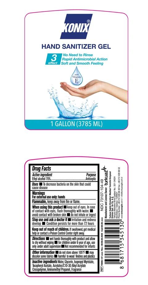 Konix Consumer sanitizer gel 3785ml