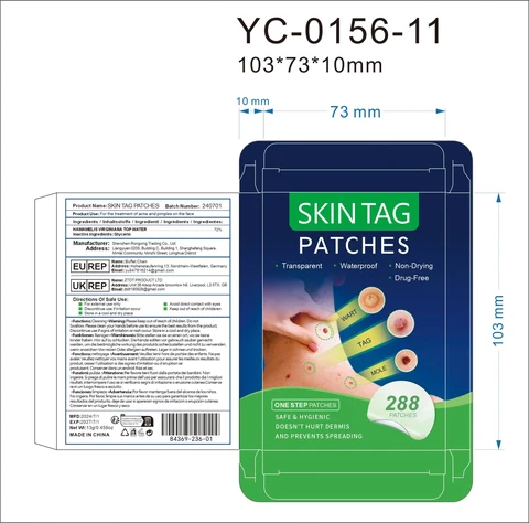 Skin tag patches packaging