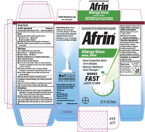 Afrin Allergy Sinus Nasal 포장