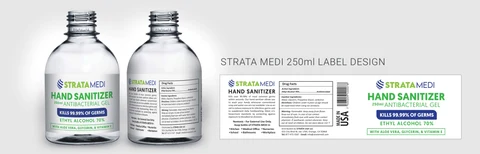 STRATAMEDI Hand Sanitizer Antibacterial Gel 포장
