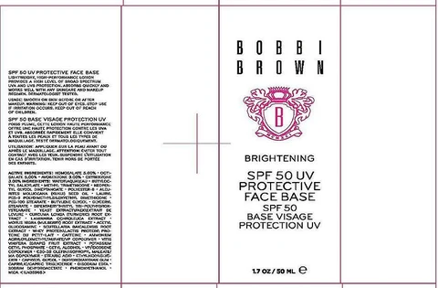 BOBBI BROWN BRIGHTENING PROTECTIVE FACE BASEUV SPF 50 포장