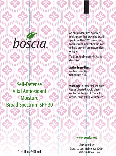 Boscia Self-Defense Vital Antioxidant Moisture Broad Spectrum SPF 30 포장